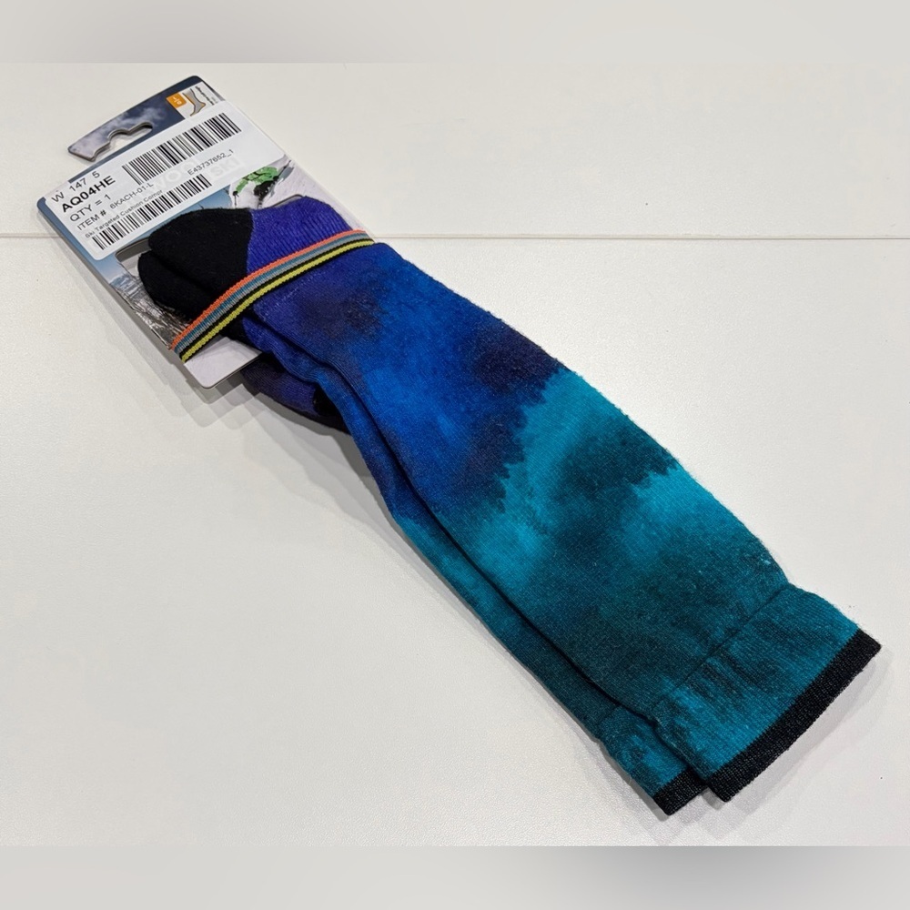 SmartWool Women's Large Ski Targeted Cushion Compression Socks Blue NWT Black